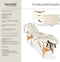 tectake® Draagbare Massagetafel - 3 Zones - Opvouwbaar - Beige