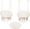 Hangstoel - boho - tuinschommel - met kussen - 35x63x80cm - wit