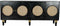 Dientafel DKD Home Decor Zwart Natuurlijk Rotan Mangohout (150 x 40 x 65 cm)