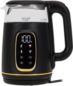 Adler AD 1305 - Waterkoker - 1.7L - Temperatuurregeling - Zwart en goud