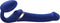 Strap-On-Me - Vibrerende Strapless Strap-on Voorbinddildo Met Luchtdruk Stimulatie - Paars