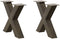vidaXL - Salontafelpoten - 2 - st - X-vormig - 60x(42-43) - cm - staal - naturel