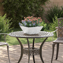 vidaXL - Tuin - Kom - Plantenbak - 35x35x15 - cm - van - Gegalvaniseerd - Staal