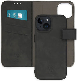 iMoshion Hoesje Geschikt voor iPhone 15 Hoesje Met Pasjeshouder - iMoshion Uitneembare 2-in-1 Luxe Bookcase - Zwart