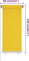 vidaXL - Rolgordijn - voor - buiten - 60x140 - cm - HDPE - geel