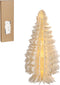 House of Seasons Papieren Kerstboom met Verlichting - H40 x Ø22 cm - Wit