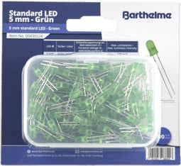 Barthelme LED-assortiment Groen Rond 5 mm 120 mcd 35 ° 20 mA 2 V