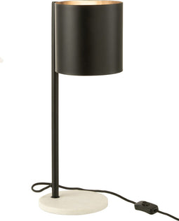 J-Line tafellamp Bart - metaal - zwart