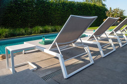 Yoi - Hokan lounger side table 40x40 cm aluminium salix