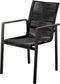 Yoi - Ishi stackable dining chair alu black/rope black