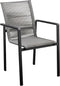 Yoi - Ishi stackable dining chair alu black/rope dark grey