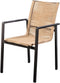 Yoi - Ishi stackable dining chair alu black/rope natural