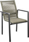 Yoi - Ishi stackable dining chair alu dark grey/rope green