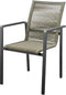 Yoi - Ishi stackable dining chair alu dark grey/rope green