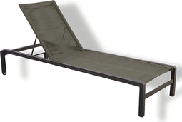 Yoi - Ishi stackable lounger alu dark grey/rope green