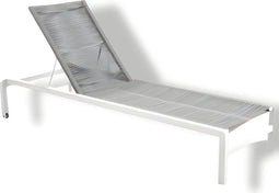 Yoi - Ishi stackable lounger alu white/rope light grey