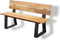 Yoi - Kaihou backrest bench 175cm. alu black/teak