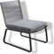Yoi - Kome lounge chair alu black/rope dark grey/kurai