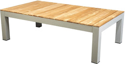 Yoi - Midori coffee table 140x77,5 cm aluminium salix/teak