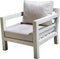 Yoi - Midori lounge chair aluminium salix/flax beige AW