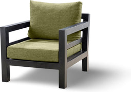 Yoi - Midori lounge chair black 80x91 cm inclusief emerald green ku...