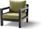 Yoi - Midori lounge chair black 80x91 cm inclusief emerald green ku...