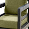 Yoi - Midori lounge chair black 80x91 cm inclusief emerald green ku...