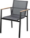 Yoi - Mizu stackable dining chair alu black/black textilene