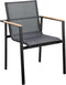 Yoi - Mizu stackable dining chair alu black/black textilene