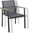 Yoi - Mizu stackable dining chair alu black/black textilene