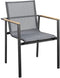 Yoi - Mizu stackable dining chair alu dark grey/carbon textilene