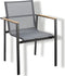 Yoi - Mizu stackable dining chair alu dark grey/carbon textilene