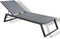 Yoi - Mizu stackable lounger alu dark grey/carbon textilene