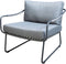 Yoi - Moledo lounge chair aluminium dark grey/rope dark grey/mixed...
