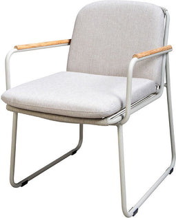 Yoi - Serra dining chair aluminium salix rope salix/flax beige AW