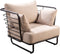 Yoi - Taiyo lounge chair alu black/flax beige