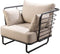 Yoi - Taiyo lounge chair alu black/flax beige