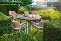 Yoi - Take dining chair aluminium salix/terracotta