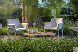 Yoi - Take lounge chair aluminium salix/terracotta AW