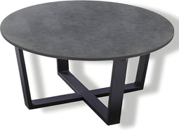 Yoi - Teeburu coffee table 75x35cm. alu black/concrete
