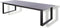 Yoi - Teeburu low dining table 240x100x70cm. alu black/concrete