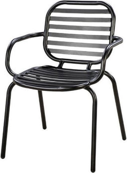 Yoi - Tomo dining chair alu/black - Inclusief zitkussen!