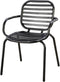Yoi - Tomo dining chair alu/black - Inclusief zitkussen!