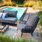 Yoi - Tsubasa lounge chair alu black/rope dark grey/kurai