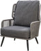 Yoi - Tsubasa lounge chair alu black/rope dark grey/panther black
