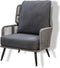 Yoi - Tsubasa lounge chair alu black/rope dark grey/panther black