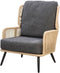 Yoi - Tsubasa lounge chair alu black/rope natural/panther black