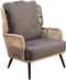 Yoi - Tsubasa lounge chair alu black/rope natural/soil