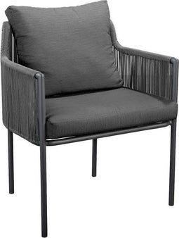 Yoi - Umi dining chair alu black/rope grey