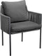 Yoi - Umi dining chair alu black/rope grey